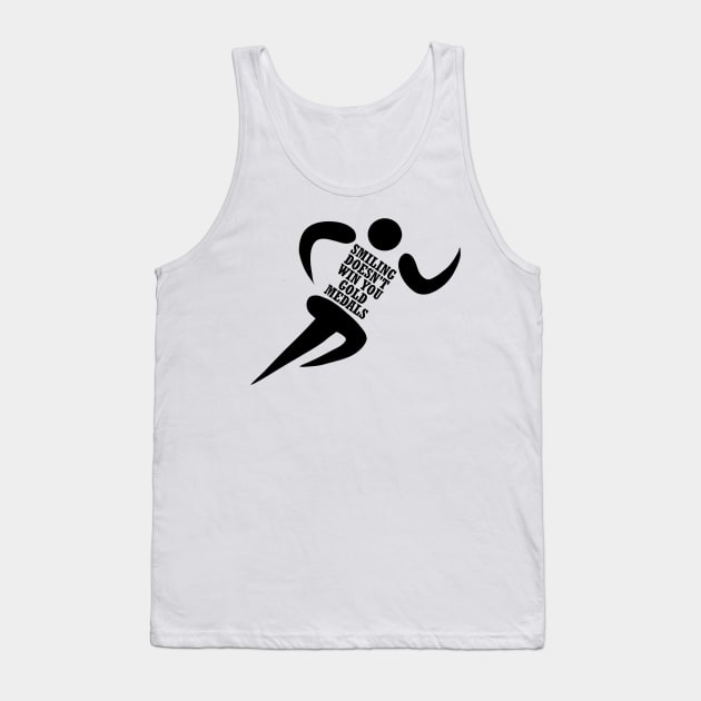 Smiling doesn't win you gold medals - running man - simone biles - dancing with the stars Tank Top by tziggles